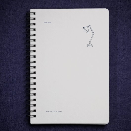 Modern Nocturnal Scholar Aesthetic/Night Lamp Planner