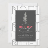 Modern NOEL Pattern White Kerstfeestdag Kaart (Voorkant)