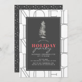 Modern NOEL Pattern White Kerstfeestdag Kaart (Voorkant / Achterkant)