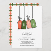 Modern Noel Prettige feestdagen Gift Labels Kerstm Kaart (Voorkant / Achterkant)