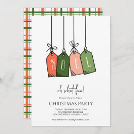 Modern Noel Prettige feestdagen Gift Labels Kerstm Kaart