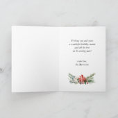 Modern NOEL Typografie Poinsettia Floral foto Feestdagen Kaart (Binnen)