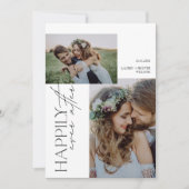 Modern, nog lang en gelukkig na de fotobruiloft aankondiging (Voorkant)