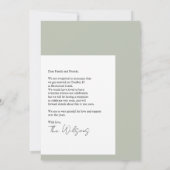 Modern, nog lang en gelukkig na de fotobruiloft aankondiging (Achterkant)