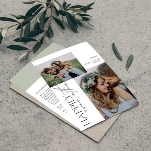 Modern, nog lang en gelukkig na de fotobruiloft aankondiging