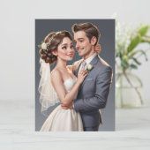 Modern, nog lang en gelukkig na de ontvangst van h kaart (Staand voorkant)