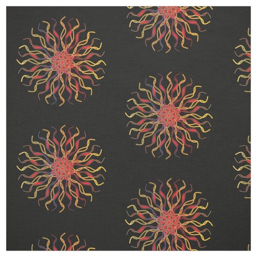 Modern & Non-traditional Mandala in Multicolored Stof (Swatch)