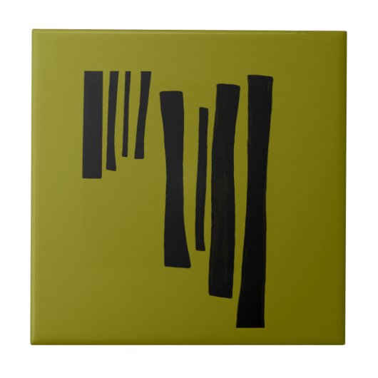 Modern Nordic Timber Abstract Ceramic Tile Tegeltje (Voorkant)