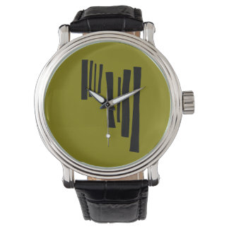 Modern Nordic Timber Abstract Watch - Minimalist Horloge