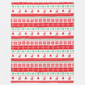 Modern Nordic Winter Feestdagen Pattern Fleece Deken (Voorkant)