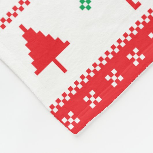 Modern Nordic Winter Feestdagen Pattern Fleece Deken (Hoek)