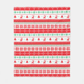 Modern Nordic Winter Feestdagen Pattern Fleece Deken (Voorkant)