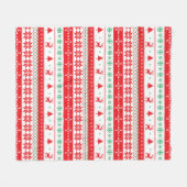 Modern Nordic Winter Feestdagen Pattern Fleece Deken (Voorkant (Horizontaal))
