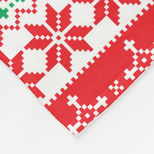 Modern Nordic Winter Feestdagen Pattern Fleece Deken (Hoek)