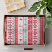 Modern Nordic Winter Feestdagen Pattern Tissuepapier (Geschenk)