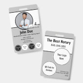 Modern Notaris Openbare ID-badge met QR Badge (Voor- en achterkant)
