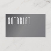 Modern Notaris Openbare Metaal Look Ontwerp Visitekaartje (Achterkant)