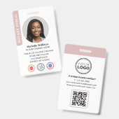 Modern Notaris Openbare Ondertekeningsagent Foto I Badge (Voor- en achterkant)