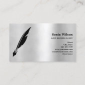 Modern notariserende Typografie Busin Visitekaartje (Achterkant)