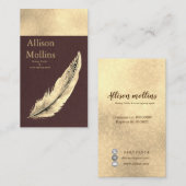 Modern Notary Loan Signing Agent Gold Quill Pen Bu Visitekaartje (Voorkant / Achterkant)