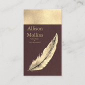 Modern Notary Loan Signing Agent Gold Quill Pen Bu Visitekaartje (Voorkant)