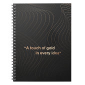 Modern notebook with a touch of gold glitter notitieboek (Voorkant)