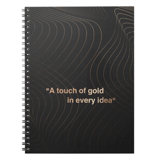 Modern notebook with a touch of gold glitter notitieboek (Voorkant)