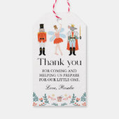 Modern Notenkraker Kerst Baby shower Favor Cadeaulabel (Achterkant)