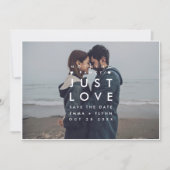 Modern Nothing Fancy Just Love Photo Save the Date (Voorkant)