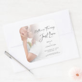 Modern Nothing Fancy Just Love Photo Save the Date Vierkante Sticker (Envelop)
