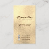 Modern Notional Loan Signing Agent Gold Quill Pen Visitekaartje (Achterkant)