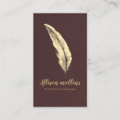 Modern Notional Loan Signing Agent Gold Quill Pen Visitekaartje (Voorkant)