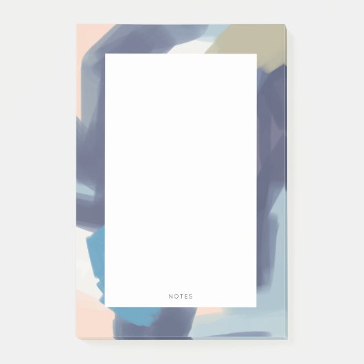 Modern Notitieblok Met Kwaststreken In Meerdere Kl Post-it® Notes (Voorkant)