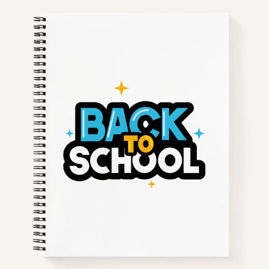 Modern Notitieboek Journaal | terug naar school (Voorkant)