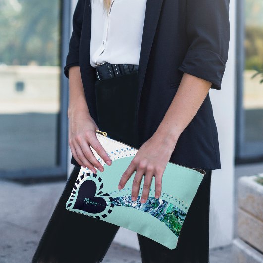 Modern Novelty Custom Blauwgroen & Groen Etui