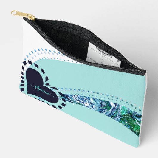 Modern Novelty Custom Blauwgroen & Groen Etui (Open)