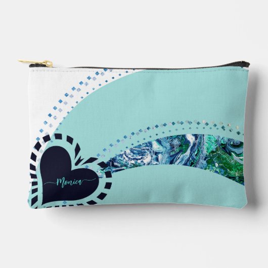 Modern Novelty Custom Blauwgroen & Groen Etui (Voorkant)