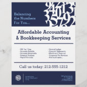 Modern Numbers Logo II Accountant Flyer (Voorkant)