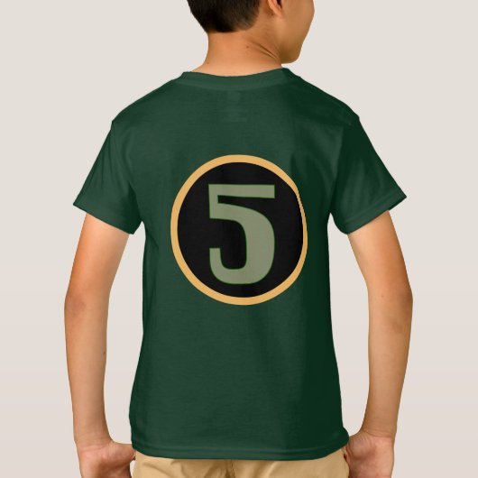 Modern nummer 5 T-shirt (Achterkant)