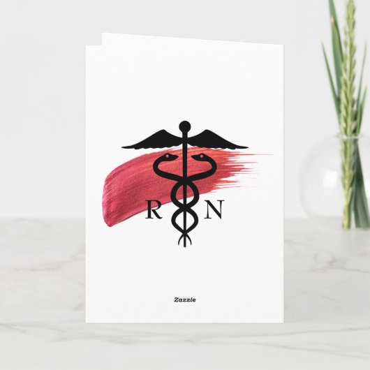 Modern Nurse Afstuderen Kaart (Achterkant)