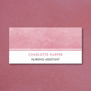 Modern Nurse Elegant Waterverf Wash Blush Roze Naamplaatje