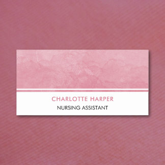 Modern Nurse Elegant Waterverf Wash Blush Roze Naamplaatje