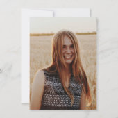 Modern Nurse Graduation Party Gold Script Zwart Kaart (Achterkant)