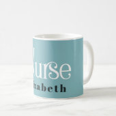 Modern Nurse Practitioner Medische Job Monogram Koffiemok (Voorkant rechts)