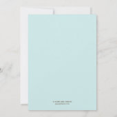 Modern Nursery Baby shower Invitation (blauw) Kaart (Achterkant)