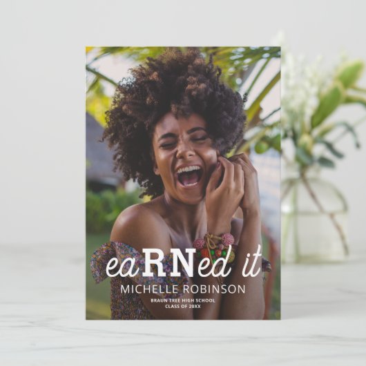 Modern Nursing School afstudeerfeest Kaart (Staand voorkant)