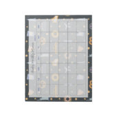 Modern NYC Patroon Donkergrijs Maandelijks Planner Notitieblok (Linkerzijde)