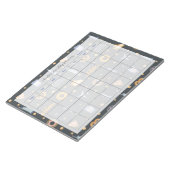 Modern NYC Patroon Donkergrijs Maandelijks Planner Notitieblok (Schuin)