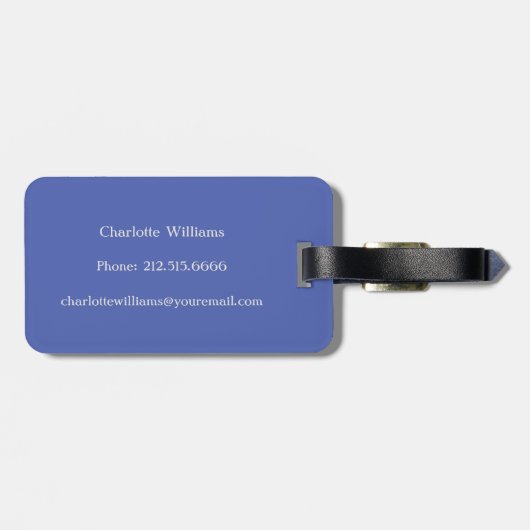 Modern NYC Patroon Groen Aangepaste Naam Bagagelabel (Achterkant horizontaal)