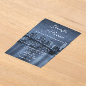 Modern NYC Skyline Elegance Acryl Uitnodigingen (Laagn)